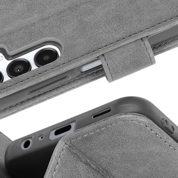Etui til Samsung Galaxy A15 tegnebog og videoholder grå Grå