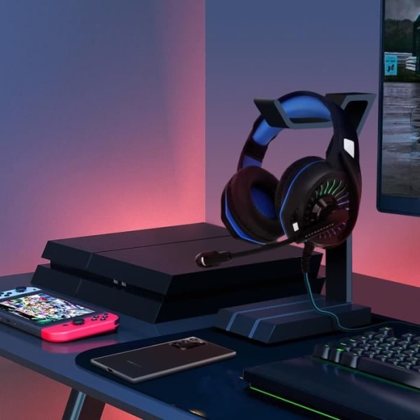 Gaming headset - LinQ - GM6020 - Wired - Adjustable Microphone - RGB Light