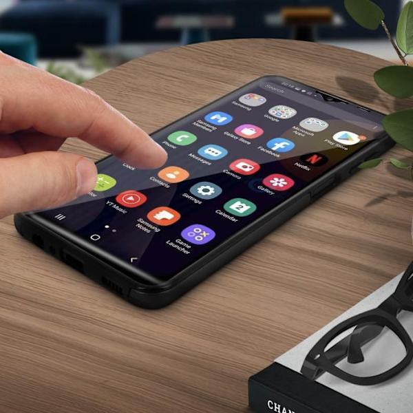 Samsung Galaxy A12 etui hårdt bagpå og blød frontbeskyttelse Sort Sort