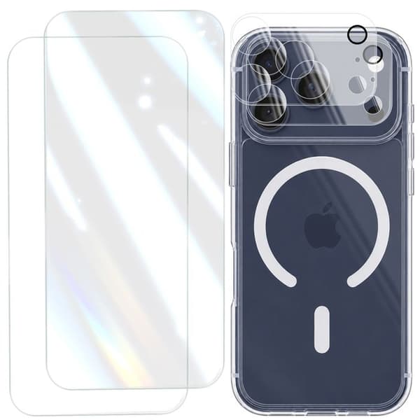 Beskyttelsespakke til iPhone 17 Pro Integreret 5-i-1 Transparent Vit