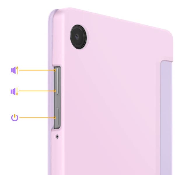 Klapskede til Galaxy Tab A11 med Multi-vinkel Støtte og Auto-Vågn Tech Protect Lilla Violett