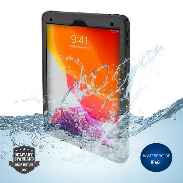 Vandtæt etui - 4smarts - Active Pro Stark - iPad 10.2 (2019-2020) - Stødsikker - IP68 Sort/gennemsigtig