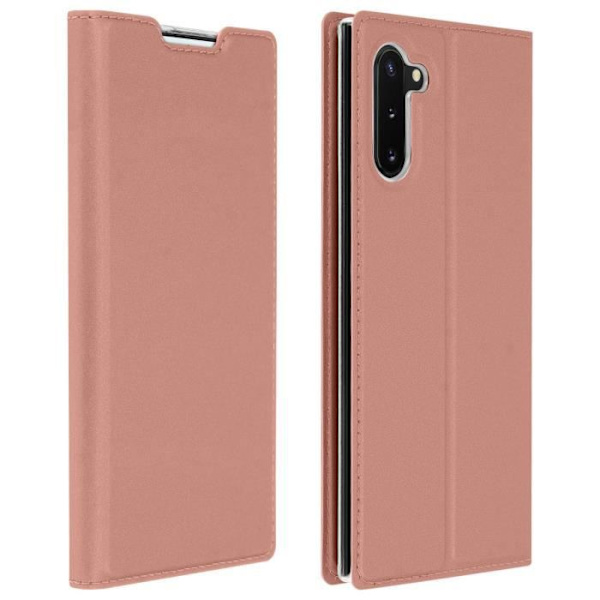 Hus til Samsung Galaxy Note 10 - AVIZAR - Kortholder - Øko-læder - Rosen guld - Video støtte Rose guld