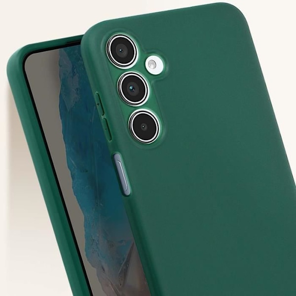 Siliconfodral för Samsung Galaxy M35, Mörkgrön Matt Grön