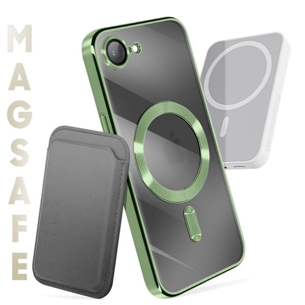 Coque - Silikone - iPhone 16e - Grøn - Stødabsorberende beskyttelse - Beskyttet kamerablok Grön