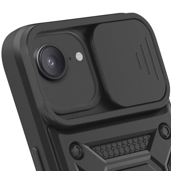 Coque för iPhone 16e Magnetisk Ring Kameraskydd Svart Svart