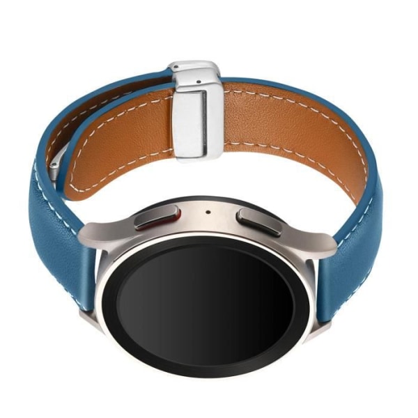 AVIZAR-rem til Samsung Galaxy Watch 5/5 Pro / 4 i blåt læder med magnetspænde Blå