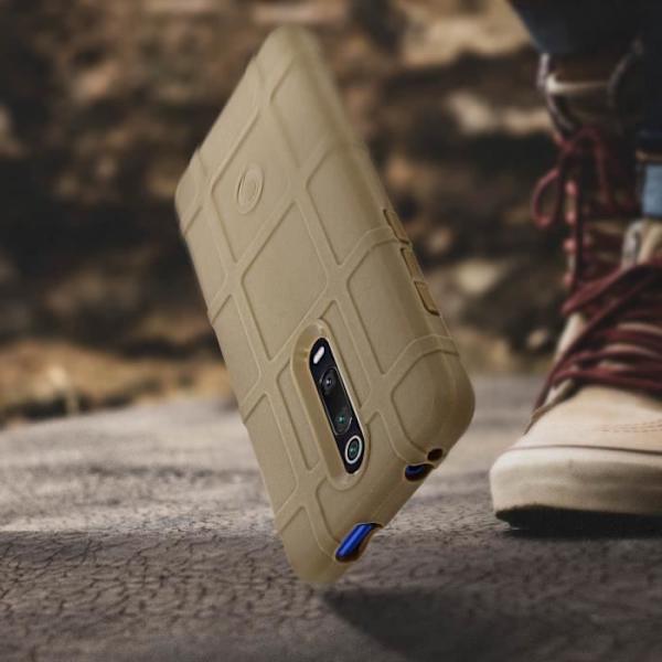 Coque - ADVARSEL - Xiaomi Mi 9T - Stødabsorberende - Forstærket Silikone - Design med Reliefterninger Gul Gult guld