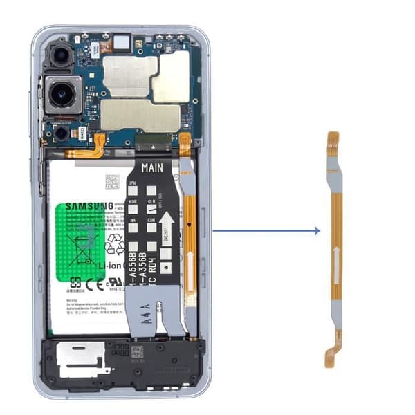 Forbindelsesdæksel - SAMSUNG - Galaxy A55 - Original - Sort - Service Pack Svart