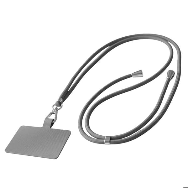 Cordon för smartphone, Cordella-serien, justerbar med Zanaé-adapter, grå Grå