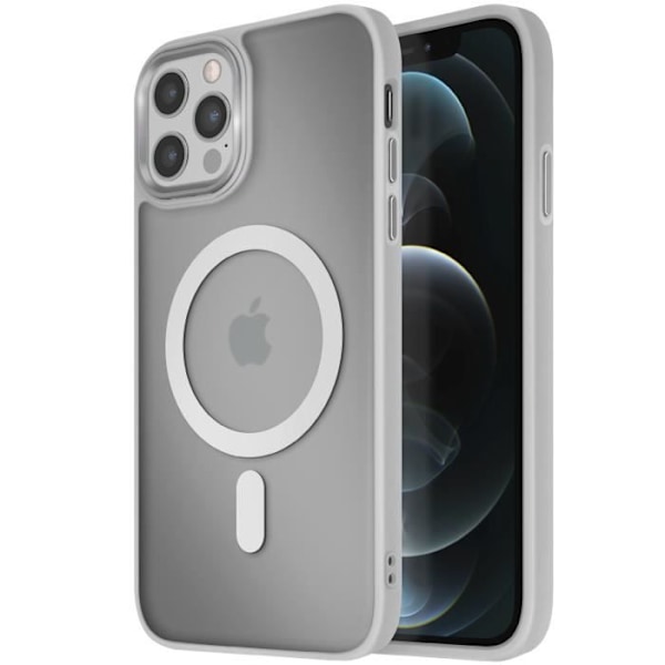 MagSafe-kuori iPhone 12 Pro Max Mattapeite Harmaa Saumaväri Grå