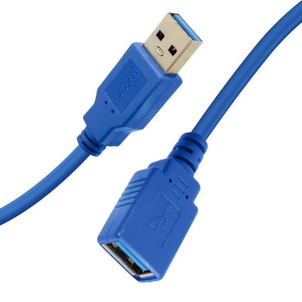 USB 3.0-förlängningskabel 5 Gb/s Synkroniseringslängd 1,5 m LinQ Blue Blå