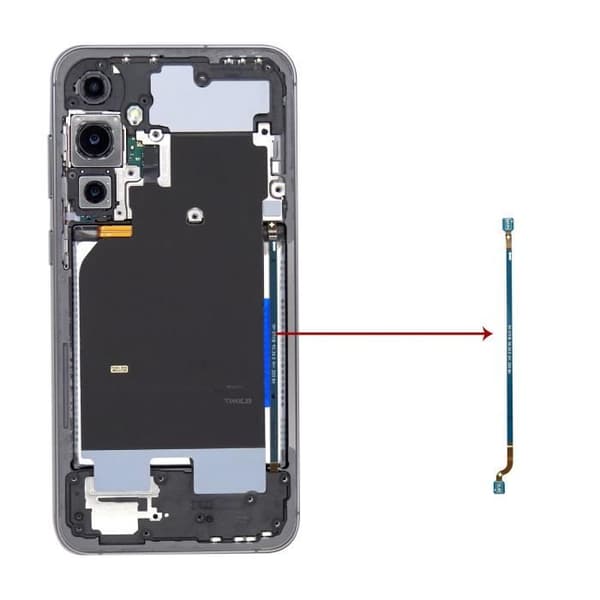 Forbindelsesdæksel - SAMSUNG - Galaxy S23 FE - Sort - Original - Service Pack Svart