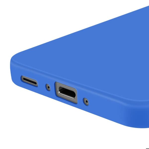 Silicone Cover til Galaxy A56 med Forstærkning til Kamera Blå Blå