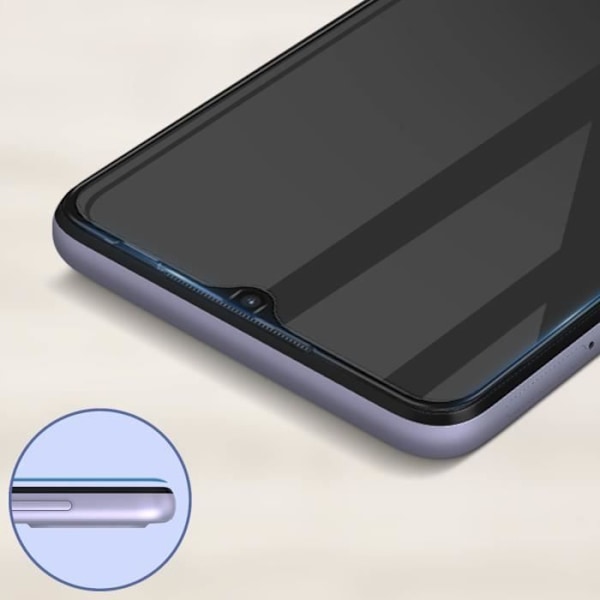 Vitre Samsung Galaxy A22 5G Hærdet Glas 9H Afskårede Kanter Akashi Gennemsigtig Sort