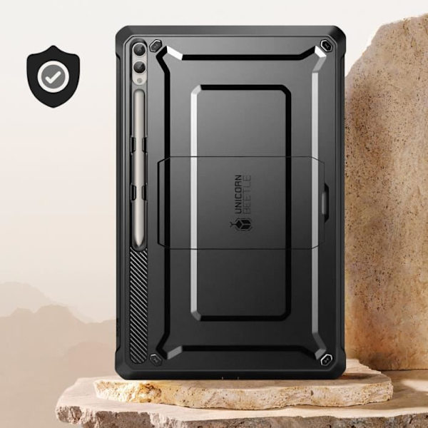 Helkroppsfodral för Galaxy Tab S9 Ultra Stötsäker med Kickstand Supcase Svart Svart