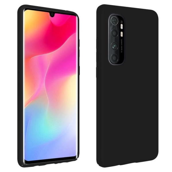 Xiaomi Mi Note 10 Lite halvstyvt silikonfodral Soft Touch Finish Svart