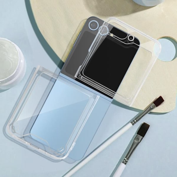 AVIZAR Skyddsfodral för Samsung Galaxy Z Flip 6 - Klar - Upphöjda kanter och förstärkta hörn Transparent