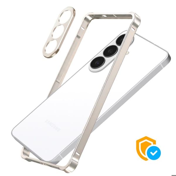 Skyddsbumperskydd för Galaxy S26 Minimalistisk design med grå kameraram Grå