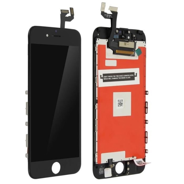 iPhone 6S LCD-skærm Touch Glas - Komplet sort skærmblok - AVIZAR Svart
