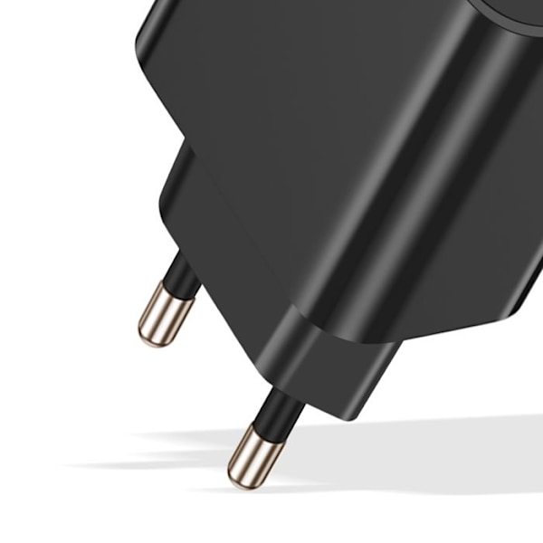 USB-C + USB 15W Hurtiglader Kompakt Akashi Sort Svart