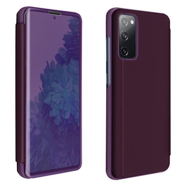 Huppu - Samsung - Galaxy S20 FE - Peiliefekti - Läpinäkyvä läppä - Video tuki Lila
