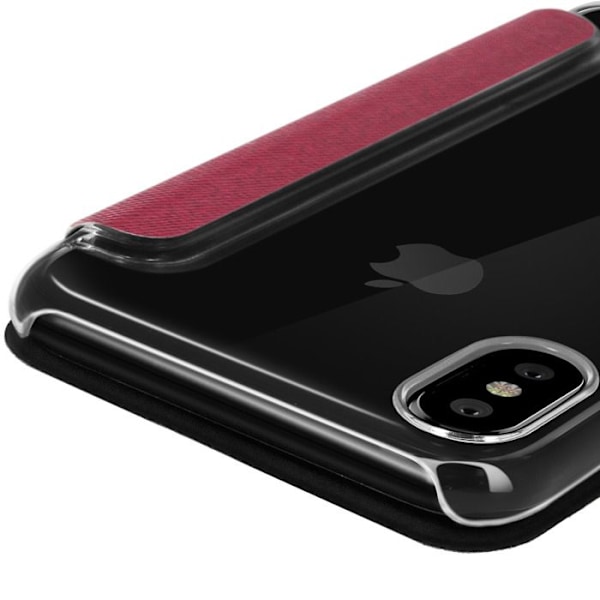 iPhone X / XS Kukkalotuskotelotasku Punainen Akashi Röd