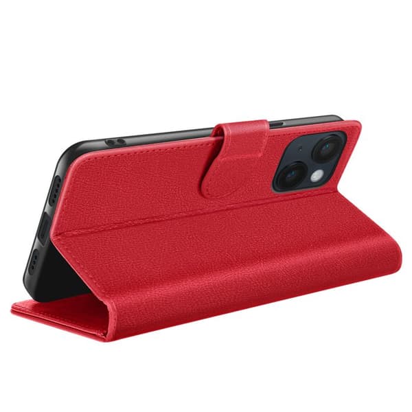 Lompakko Case - ZANAÉ - iPhone 14 Plus - Punainen - Vaaka Tuki - Magneettisulku Röd