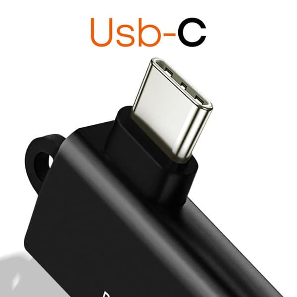 USB OTG-adapter til USB-C - LINQ - Sort - 10W - Overførsel 5Gbps - Kompakt og let