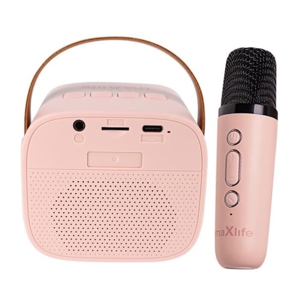 Bluetooth-högtalare med mikrofon Bärbar batteritid 5 timmar Maxlife puderrosa Rosa