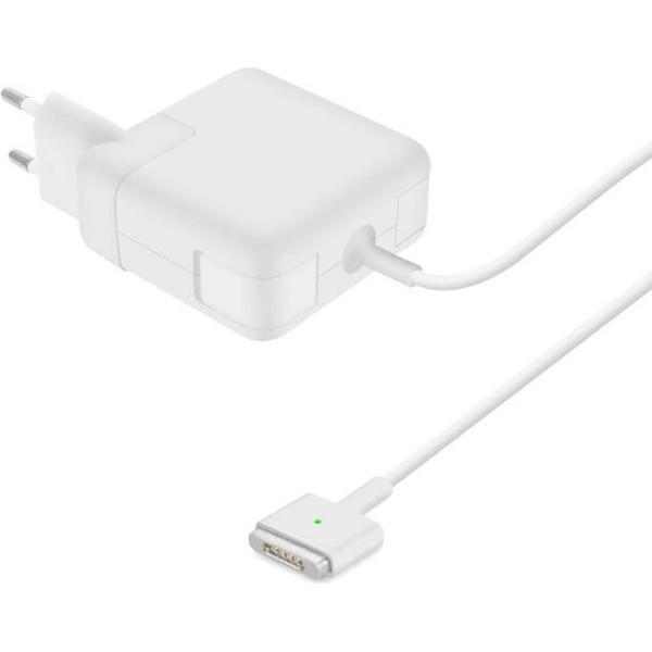 Vægoplader - LINQ - A2-45 - MagSafe 2 - 45W - Hurtig opladning - Magnetisk DC-stik Vit