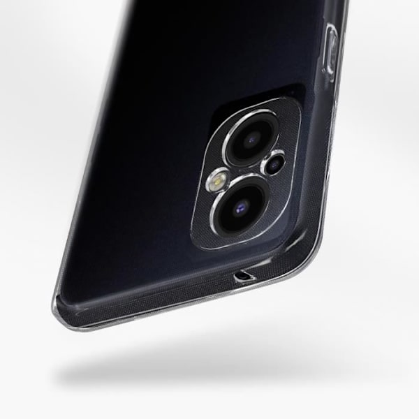 Skyddsfodral - AVIZAR - Oppo Reno 8 Lite 5G - Mjuk silikon - 9H härdat glas - Transparent Vit