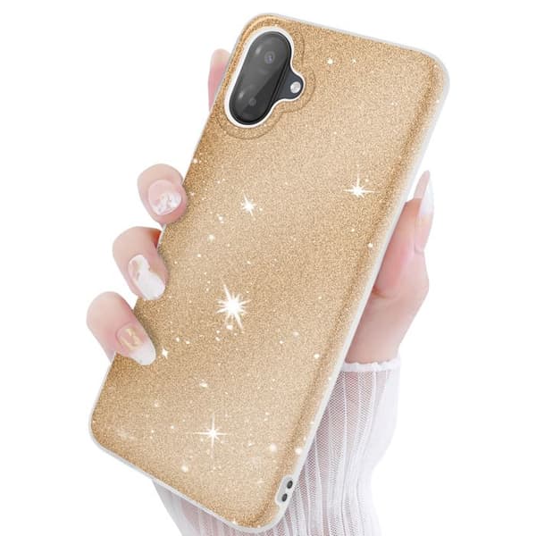 Cover - UNDERRETTE - Galaxy A07 - To-materiale - Glitrende Guld - Elegant Beskyttelse Gul