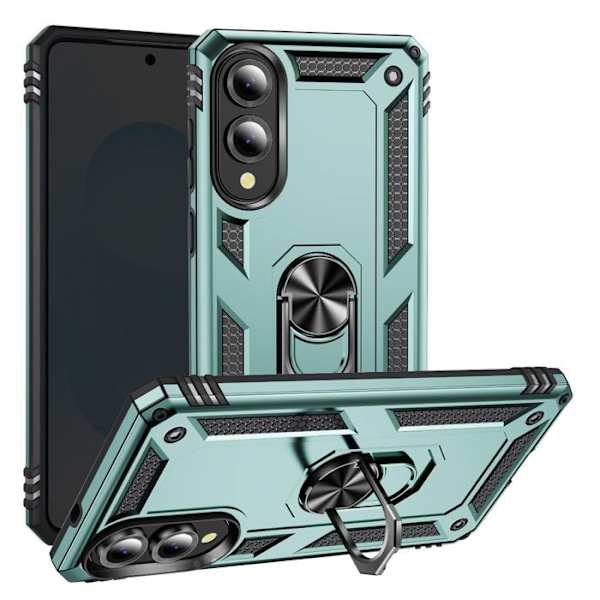 Coque hybride pour Samsung Galaxy S25 Edge avec support magnétique vert pâle Grön