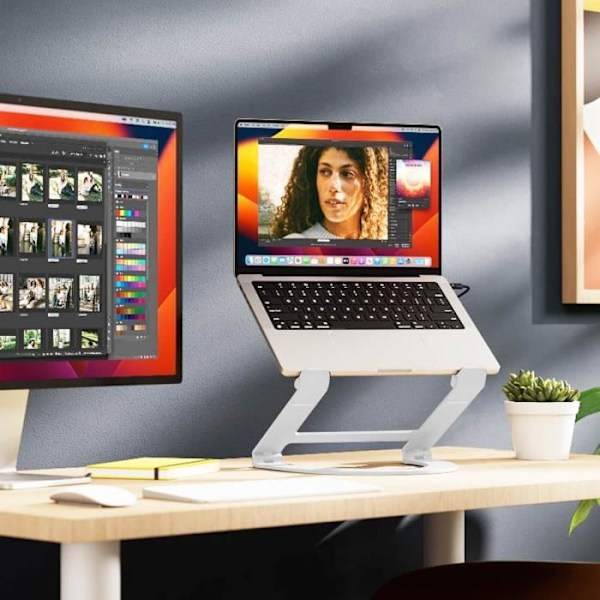Supportbureau til MacBook Justerbart Sammenklappeligt Twelve South Curve Flex Hvid
