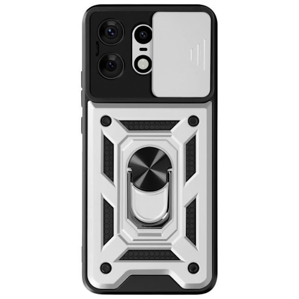 Coque för Motorola Edge 50 Pro Ring Stöd Kamera Skydd Glidande Silver Grå
