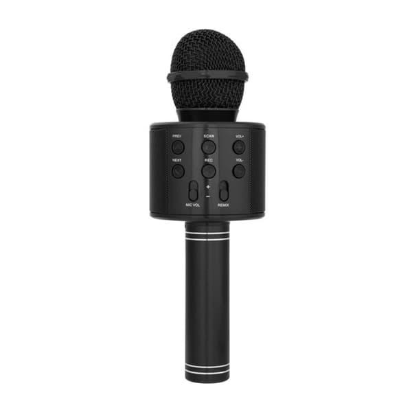 Mikrofoni Karaoké - AVIZAR - Bluetooth 5.0 - Tallennus - Musta - Kannettava Sort