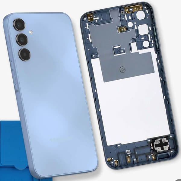 Ersättningscentralchassi för Galaxy A15 4G Service Pack Samsung Blå Blå