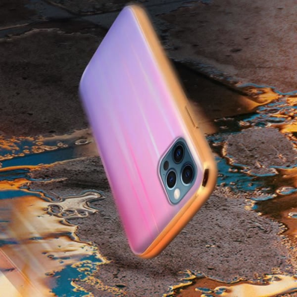 iPhone 12 Pro Max - AVIZAR - Aurora Rose - Holografinen - Kova - Sateenkaari Regnbåge