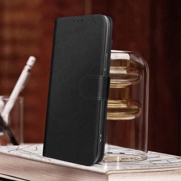 iPhone 14 Plus Cover - AVIZAR - Chesterfield - Video Support Funktion - Sort Svart
