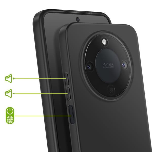 Siliconfodral för Honor Magic 8 Lite, Stötsäkert, Mayaxess Svart Svart