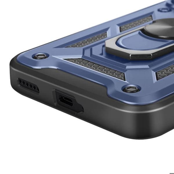 Coque för Honor Magic 7 Lite - Mayaxess - Mörkblå - Stötdämpande - Stödring - Kameralock Blå