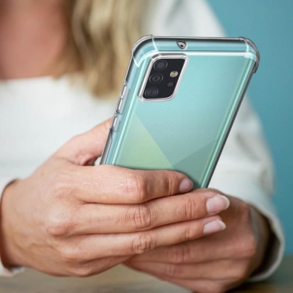 Skyddspaket för Samsung A52 och A52s mjukt fodral + transparent härdat glas