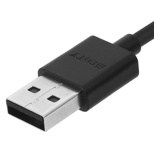 Alkuperäinen Sony USB-USB Type C -kaapeli musta - pituus 1m