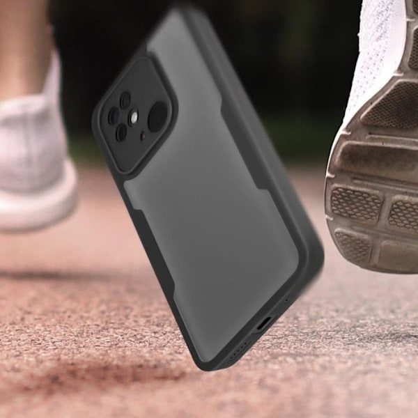 Xiaomi Redmi 10C kotelo - AVIZAR - Pleksilasi takaosa - Polymeerietuosa - Musta ääriviiva Svart