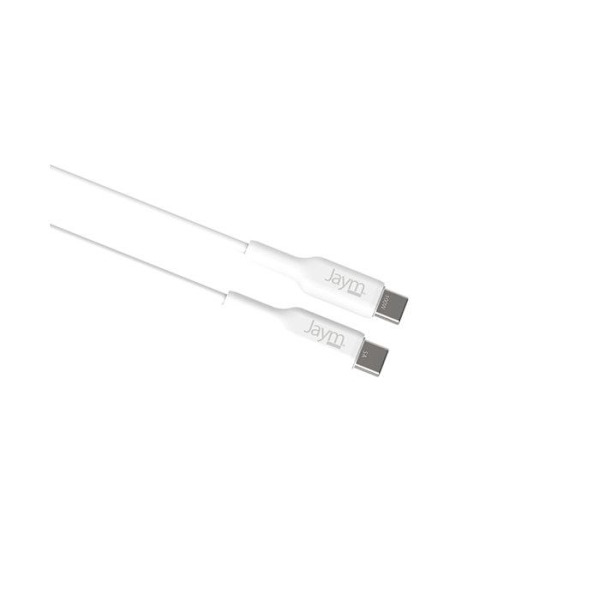USB-C til USB-C PD 3.0 100W Opladning og Synkronisering 2m Jaym Hvid Vit