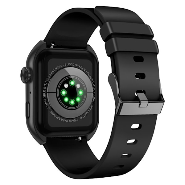 Montre Connectée Touchskærm 1,85" Sundhed Notifikationer 10 Dage Akashi Sort Svart
