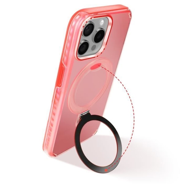 Coque MagSafe för iPhone 14 Pro Max Stöttålig med Fällbart Stöd Röd Röd