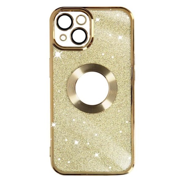 Coque iPhone 13 Paillette Or AVIZAR - Protekam Spark - Kromad kontur - Fin och lätt - Gel-silikon - Gul Guld