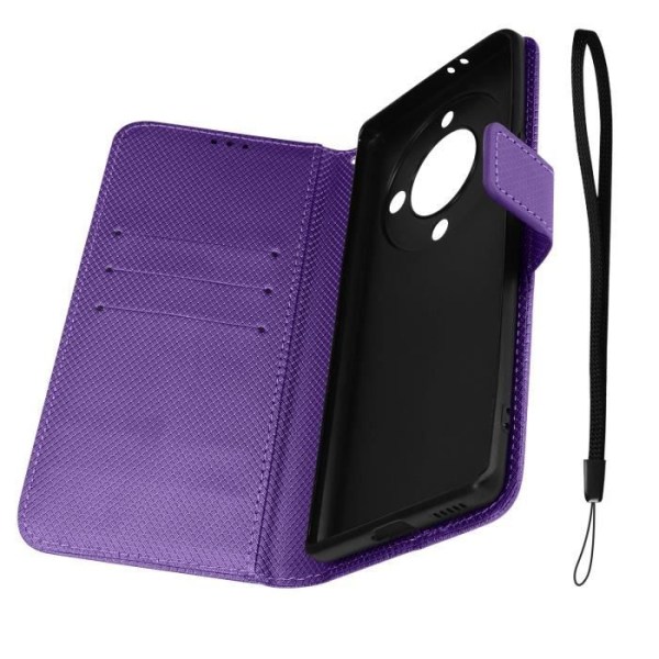 Folio Case for Honor Magic 5 Lite 5G - AVIZAR - Crisscross Effect - Violetti Lila